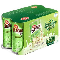 MTR 6 Pack Cans Badam Cardamom Drink - 180 Ml (6.08 Oz)