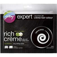 Godrej Expert Rich Creme Natural Black 1.0 Hair Color - 20 Gm (0.7 Oz)