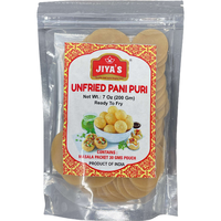 Jiya's Unfried Pani Puri With Masala Packet - 200 Gm (7 Oz)