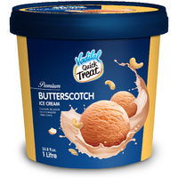 Vadilal Butterscotch Ice Cream No Sugar Added - 1 L (33.8 Fl Oz)