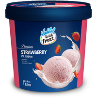 Vadilal Strawberry Ice Cream - 1 L (33.8 Fl Oz)