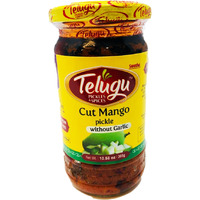 Telugu Cut Mango Without Garlic Pickle - 300 Gm (10.58 Oz)