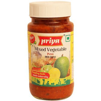Priya Mixed Vegetable Pickle Extra Hot With Garlic - 300 Gm (10.6 Oz)