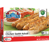 Al Safa Halal Chicken Seekh Kabab 10 Pc - 10.5 Oz (297 Gm)