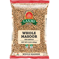 Laxmi Whole Masoor Red Lentils - 4 Lb (1.81 Kg)