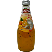 Gazab Basil Seed Drink Orange Flavor - 9.8 Fl Oz (290 Ml)