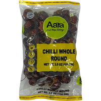 Aara Chilli Whole Round - 100 Gm (3.5 Oz)