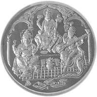 999 Pure Silver Laxmi Ji Coin - 2.5 Gm (15Mm)
