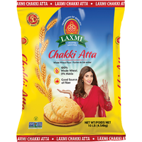 Laxmi Chakki Whole Wheat Flour Atta - 10 Lb (4.5 Kg)