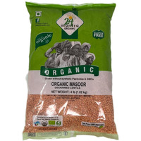 24 Mantra Organic Whole Masoor Dal Deskinned - 4 Lb ( 1.82 Kg)