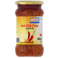 Ashoka Red Chilli Pickle In Olive Oil - 300 Gm (10.6 Oz)
