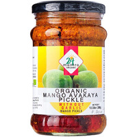 24 Mantra Organic Mango Avakaya Pickle Without Garlic - 300 Gm (10.58 Oz)