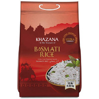 Khazana Brown Basmati Rice Extra Long Premium Grain - 10 Lb (4.5 Kg)