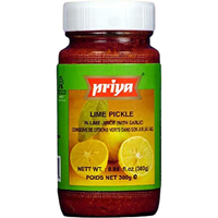 Priya Lime Pickle With Garlic - 300 Gm (10.58 Oz)