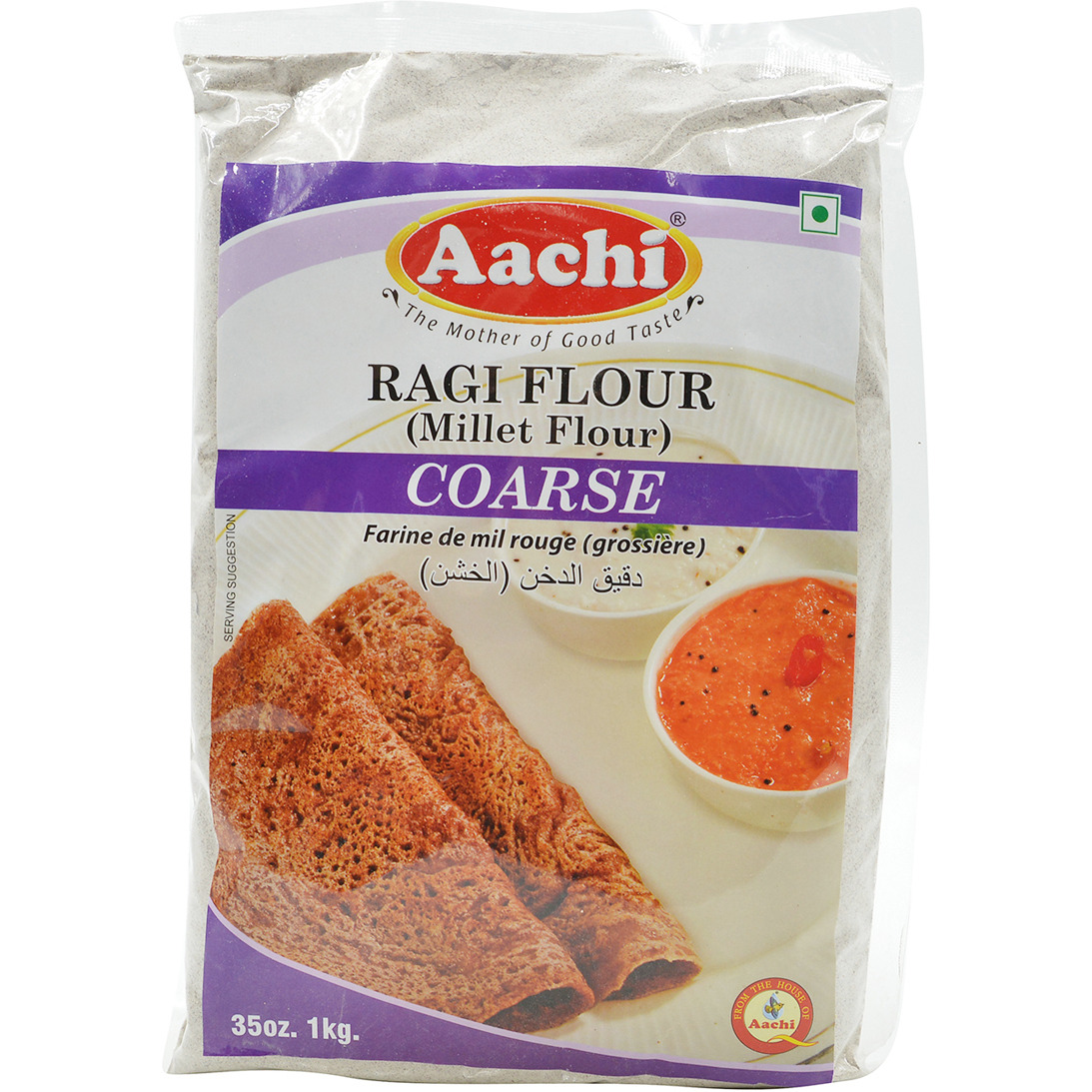 Aachi Ragi Flour Coarse - 1 Kg (2.2 Lb)