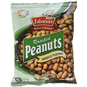 Jabsons Roasted Peanuts Nimboo Pudina - 140 Gm (4.94 Oz)