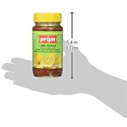 Priya Lime Pickle Without Garlic - 300 Gm (10.58 Oz)
