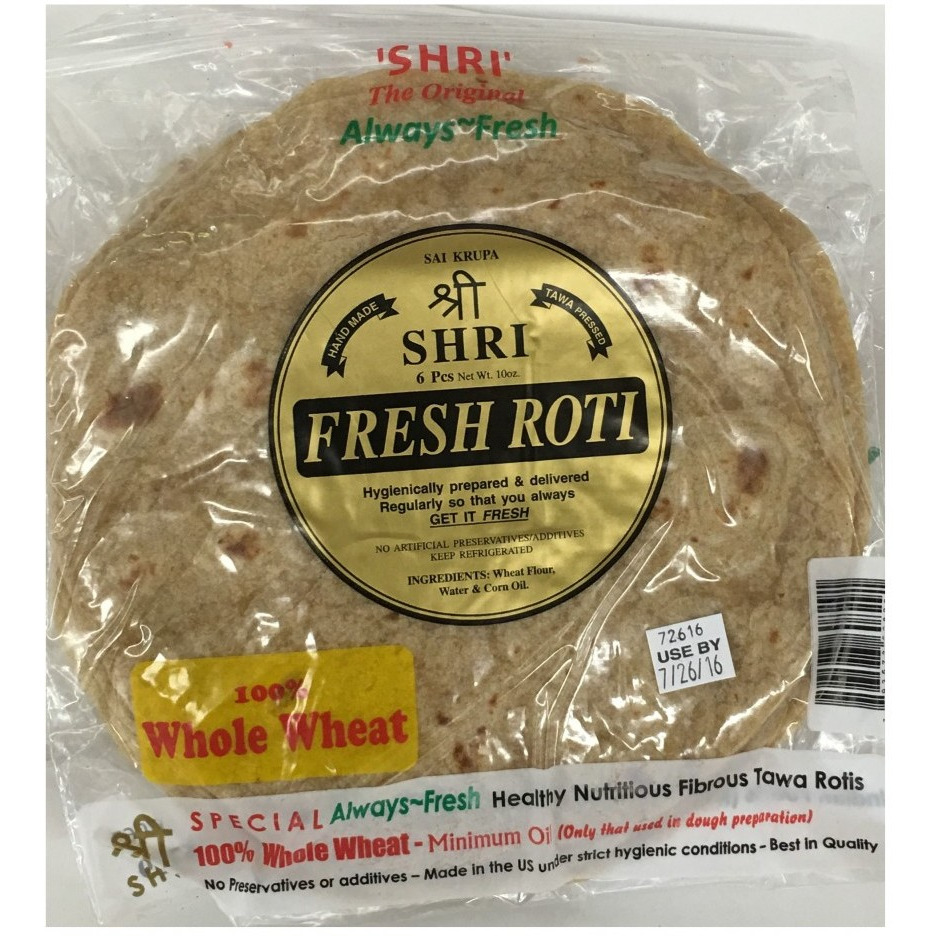 Shri Big Fresh Regular Roti - 6 Pc