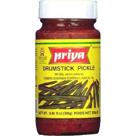 Priya Drumstick Pickle With Garlic - 300 Gm (10 Oz)