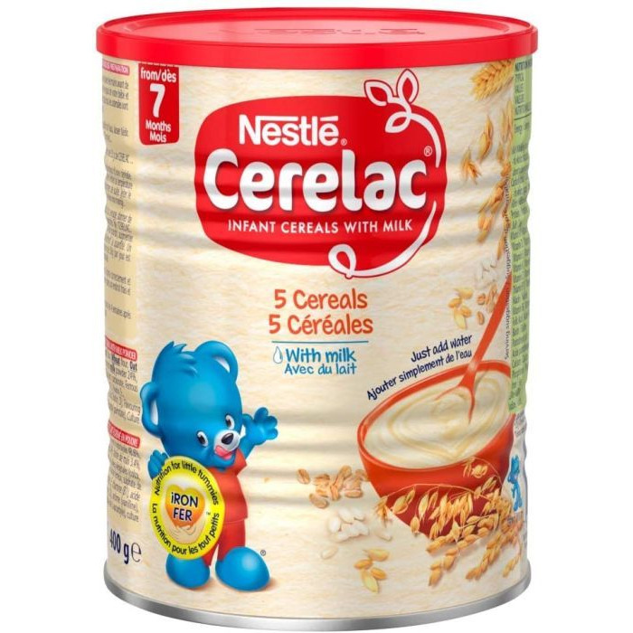 Nestle Cerelac 5 Cereals with Milk - 400 Gm (14 Oz)