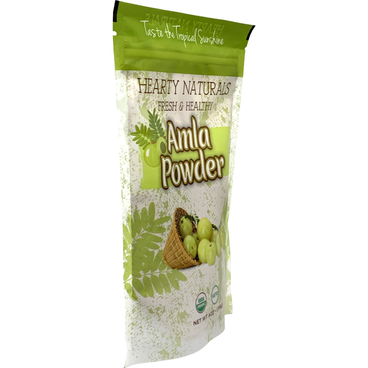 Hearty Naturals Organic Amla Powder - 4 Oz (113 Gm)