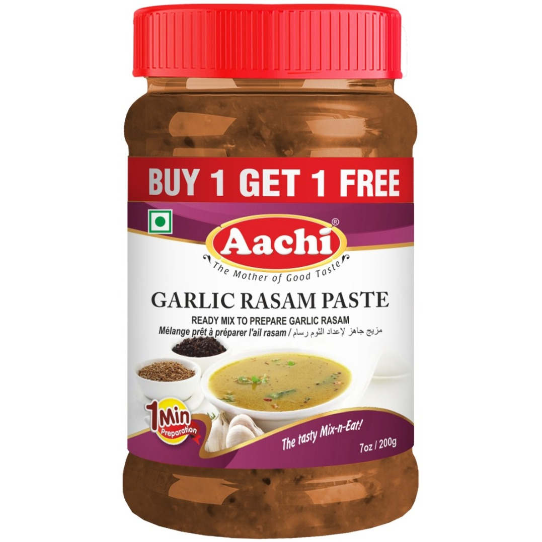 Aachi Garlic Rasam Paste - 200 Gm (7 Oz) [Buy 1 Get 1 Free]