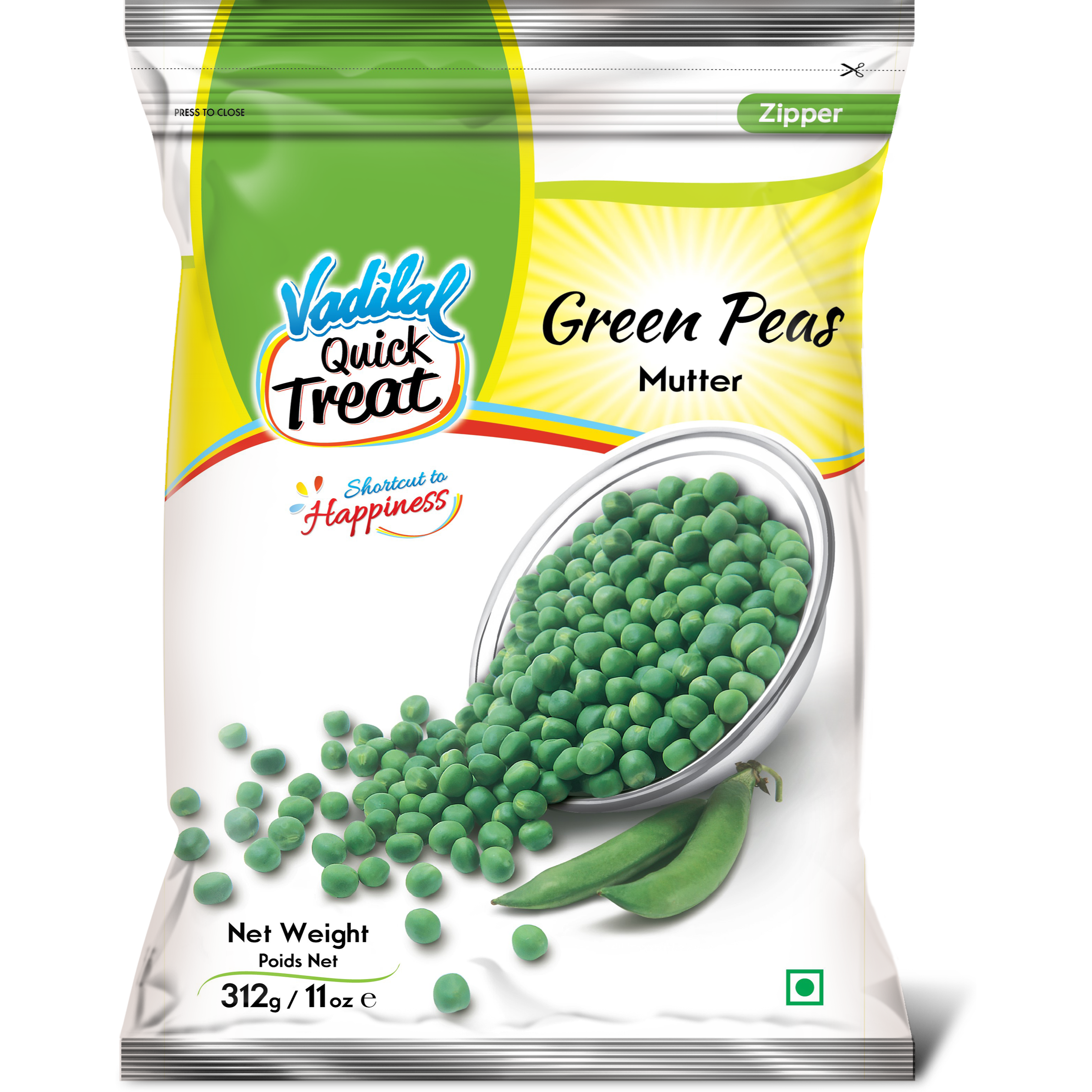 Vadilal Green Peas (Frozen) - 312 Gm (11 Oz)