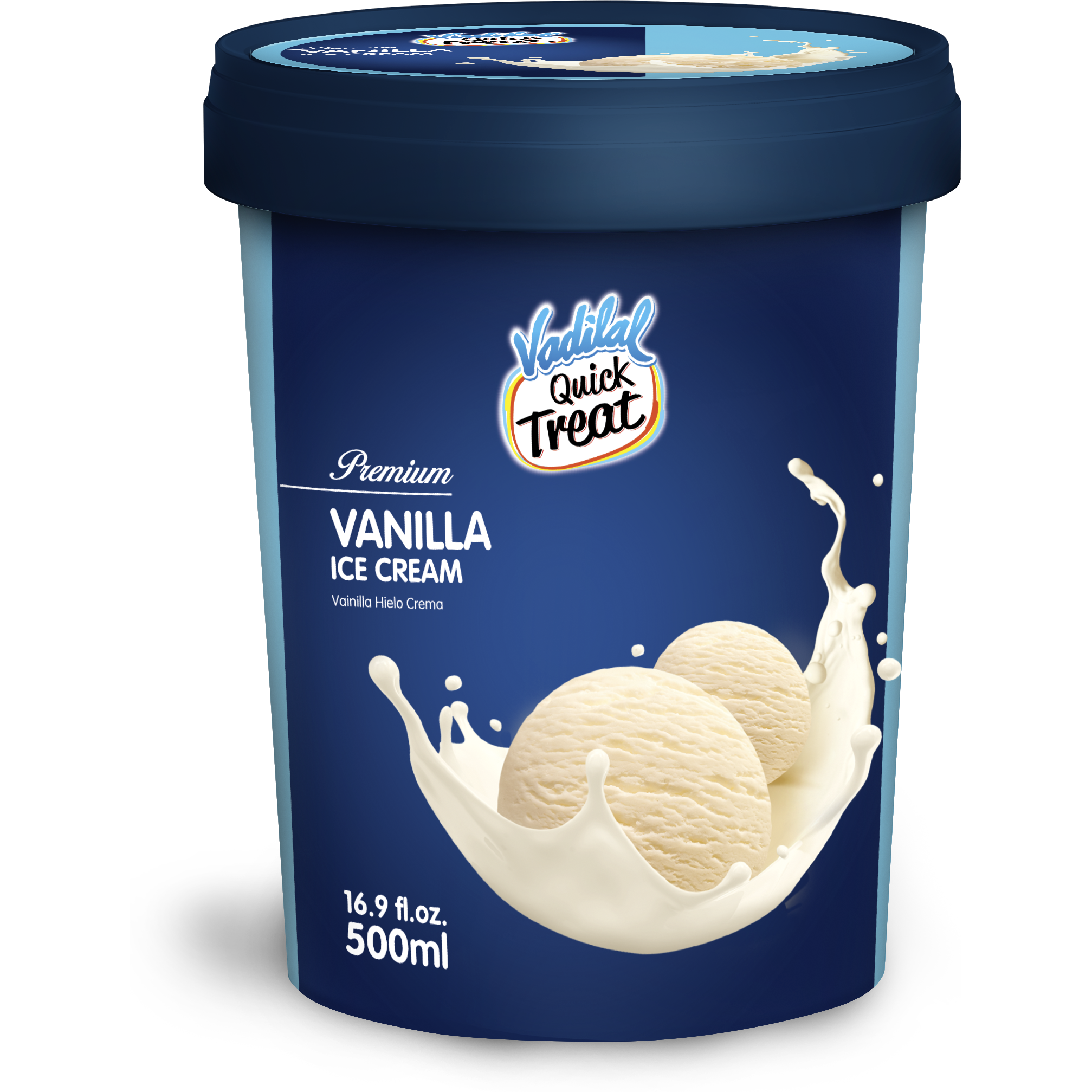 Vadilal Vanilla Ice Cream - 500 Ml (16.9 Oz)