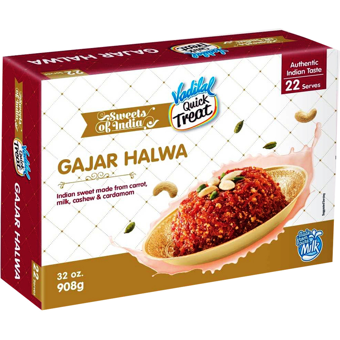 Vadilal Quick treat Gajar Halwa - 32 Oz (908 Gm)