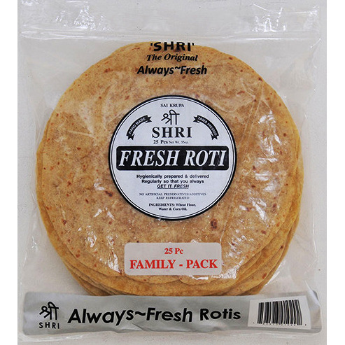Shri Original Fresh Roti Family Pack - 25 Pc Big
