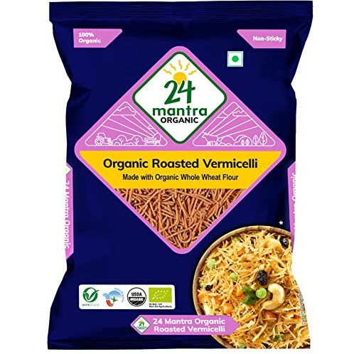 24 Mantra Organic Roasted Vermicelli - 400 Gm (14 Oz)