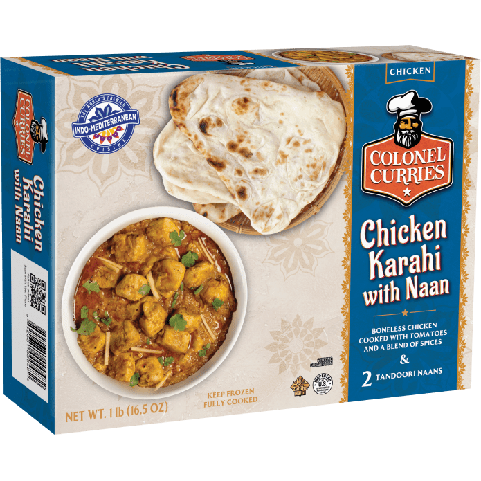 Colonel Kababz Curries Chicken Karahi With Naan 2 Pc - 1 Lb (16.5 Oz)