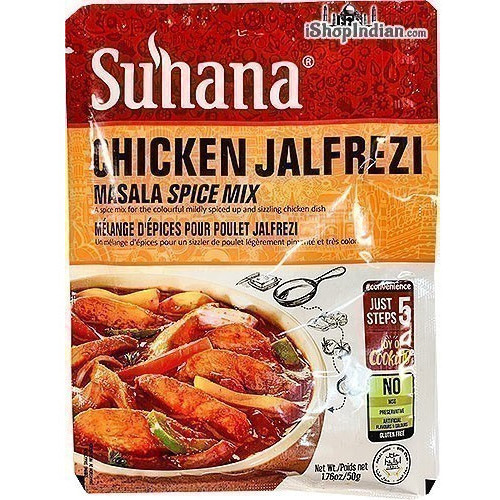 Suhana Chicken Jalfrezi Masala Spice Mix - 50 Gm (1.76 Oz)