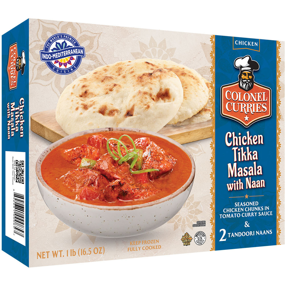 Colonel Kababz Curries Chicken Tikka Masala With Naan 2 Pc - 1 Lb (16.5 Oz)