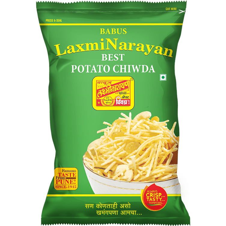 Babus LaxmiNarayan Potato Chiwda - 400 Gm (14.1 Oz)