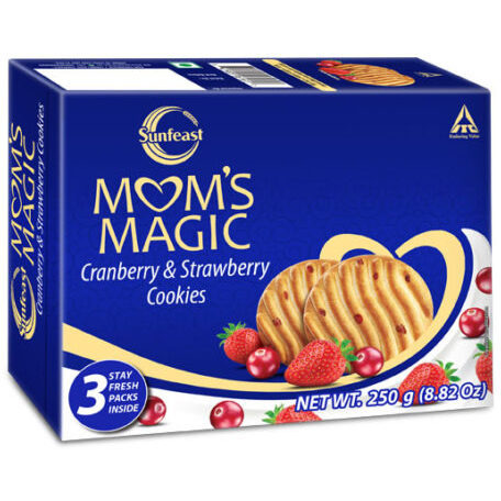 Sunfeast Mom's Magic Cranberry & Strawberry Cookies - 250 Gm (8.8 Oz)