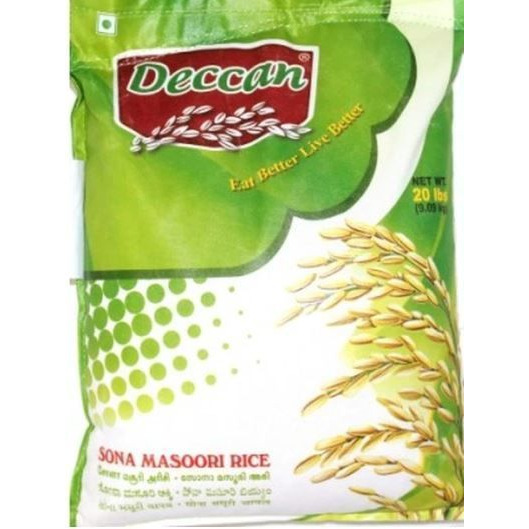 Deccan Sona Masoori Rice - 20 Lb (9.08 Kg)
