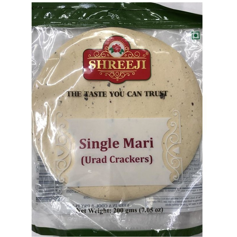 Shreeji Single Mari Urad Crackers Papad - 200 Gm (7.05 Oz)