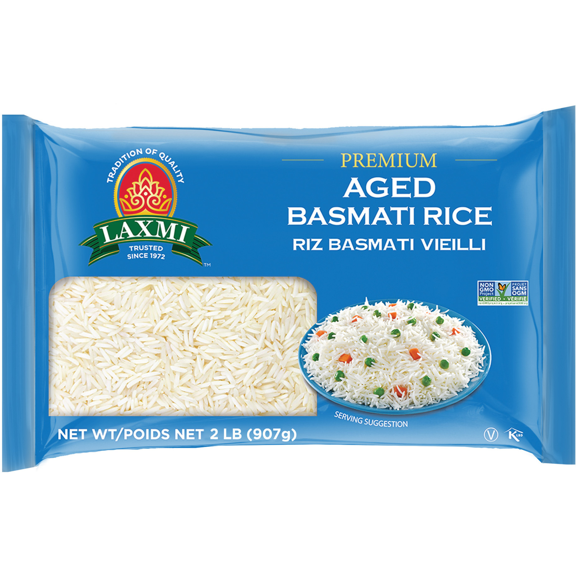Laxmi Premium Aged Basmati Rice - 2 Lb (907 Gm)