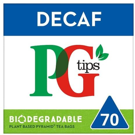 PG Tips Decaf Biodegradable 70 Pyramid Bags - 203 Gm (8.9 Oz)