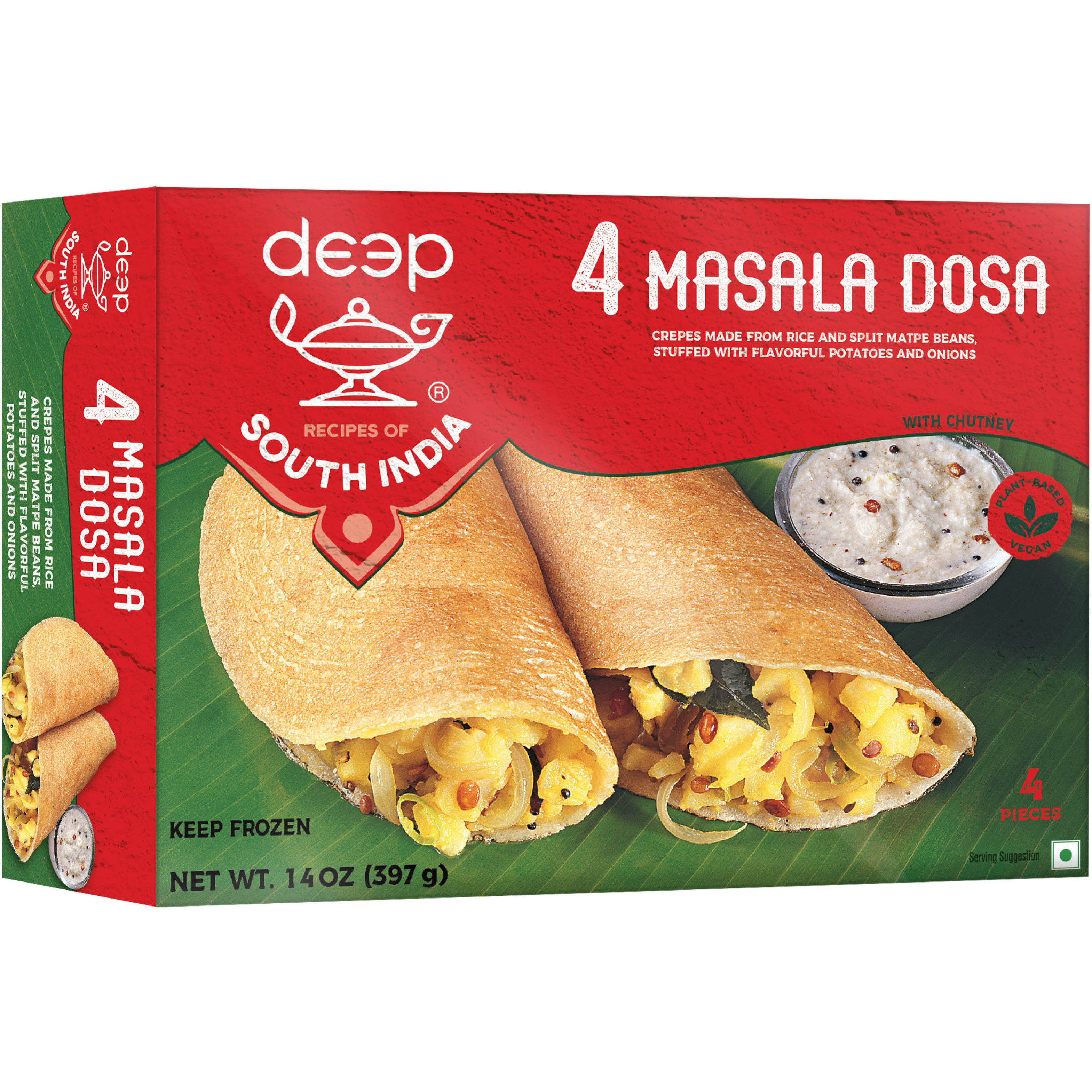 Deep South India Masala Dosa 4 Pack - 14 Oz (397 Gm)