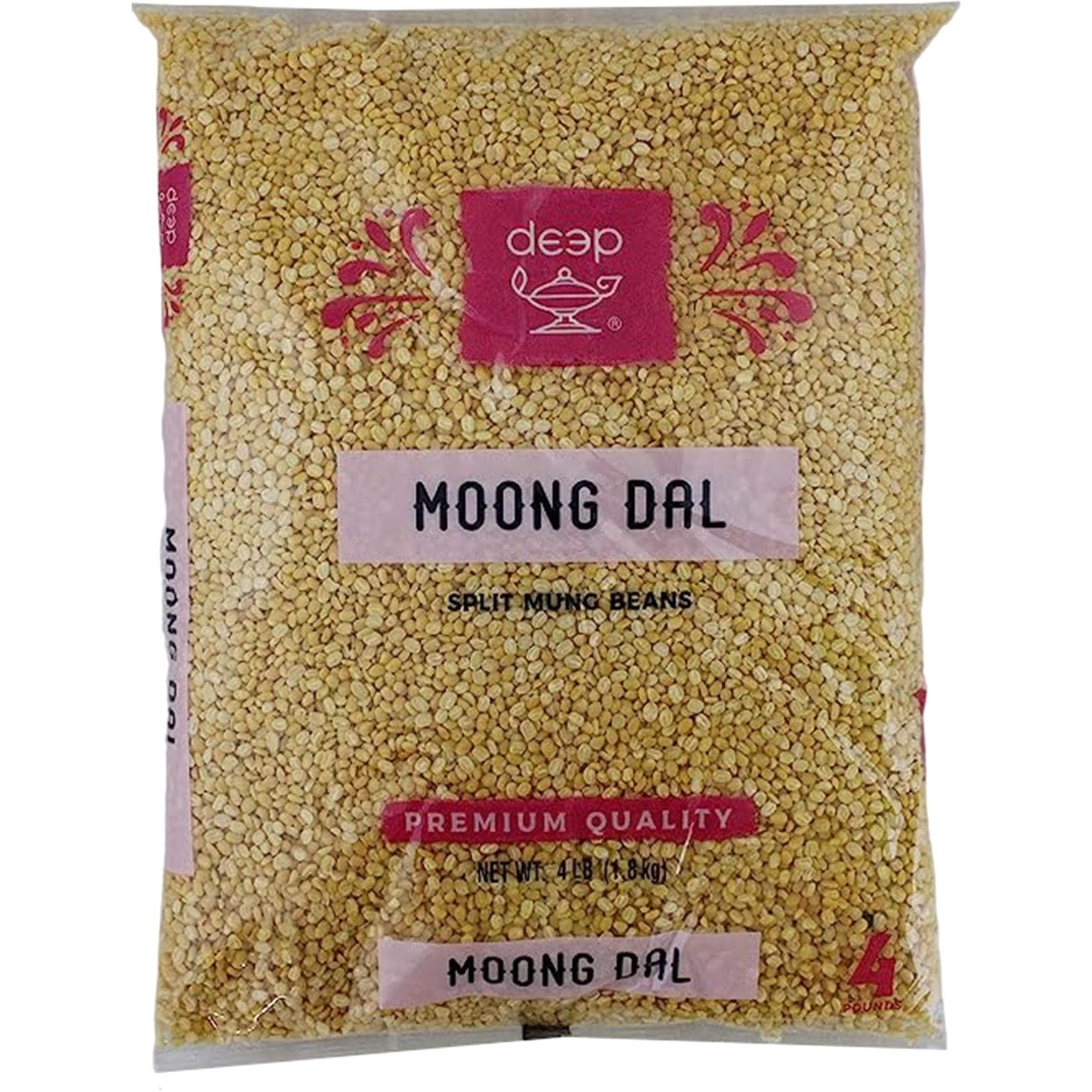 Deep Yellow Moong Dal - 4 Lb (1.8 Kg)