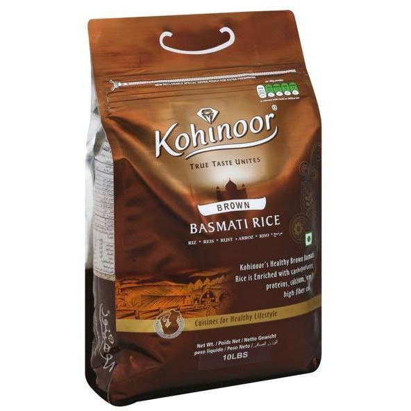 Kohinoor Brown Basmati Rice - 10 Lb (4.5 Kg)