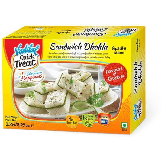 Vadilal Quick Treat Sandwich Dhokla - 8.99 Oz (255 Gm)