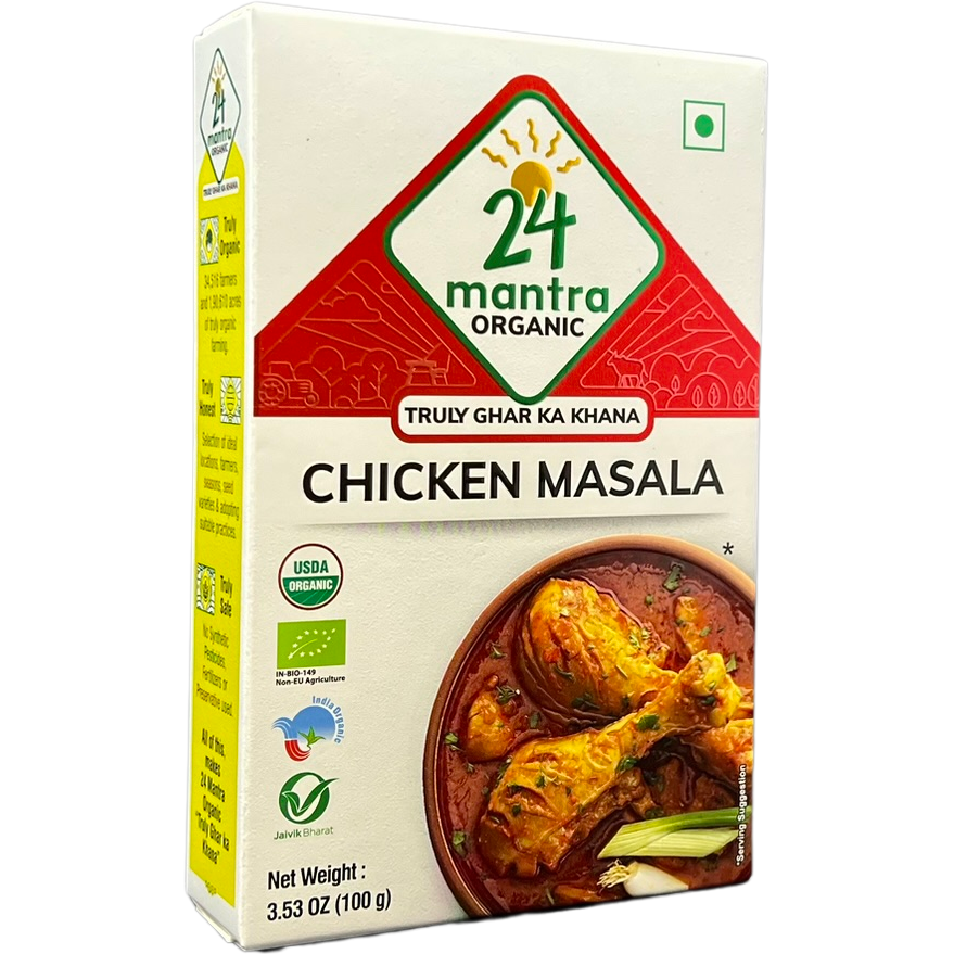 24 Mantra Organic Chicken Masala - 100 Gm (3.53 Oz)