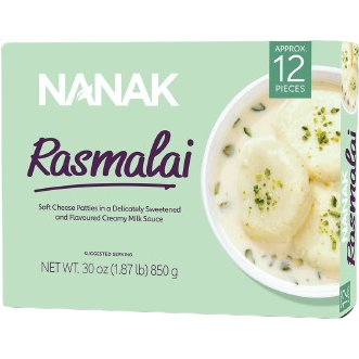 Nanak Rasmalai 12 Pc - 850 Gm (1.87 Lb)