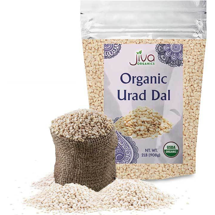 Jiva Organics Organic Urad Dal Washed - 2 Lb (908 Gm)