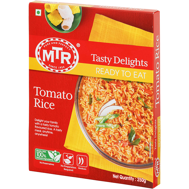 MTR Ready To Eat Tomato Rice - 250 Gm (8.8 Oz)