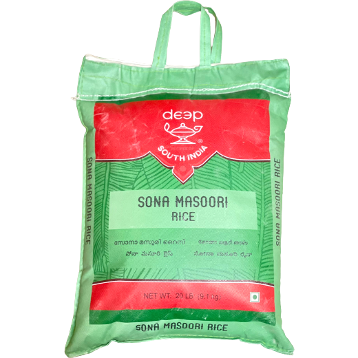 Deep South Indian Sona Masoori Rice - 20 Lb (9.1 Kg)