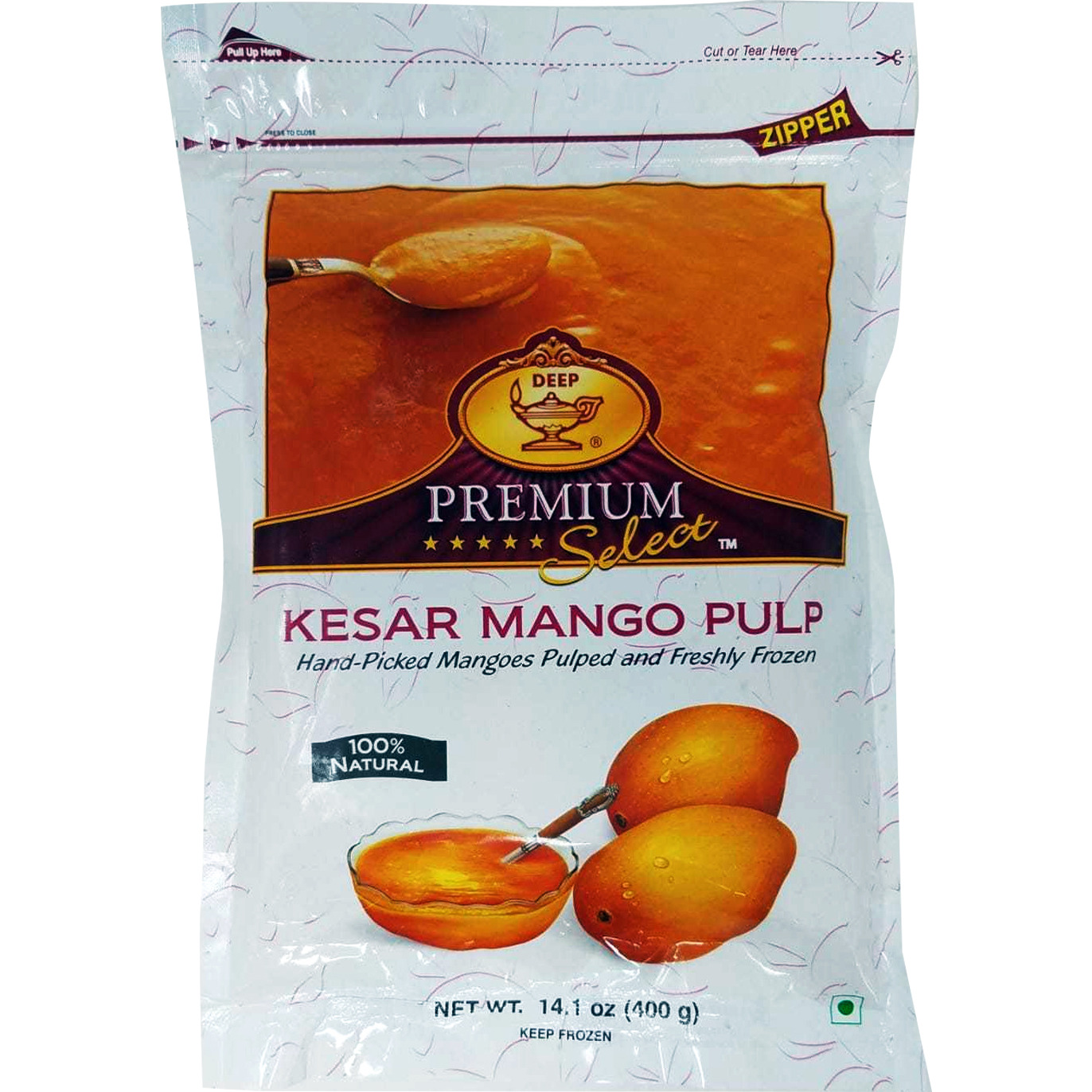 Deep Kesar Mango Pulp -  400Gm (14.1 Oz)